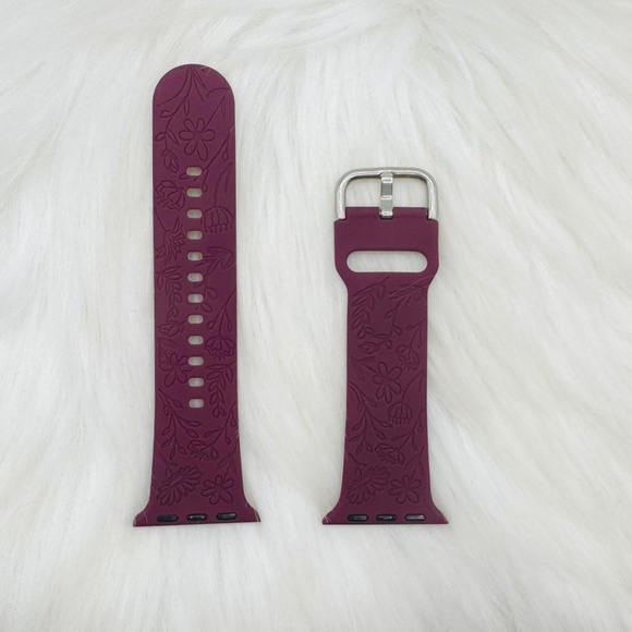 New Floral Design Apple Watch Bands  38mm 40mm 41mm in Violet style 2 - Picture 4 of 4